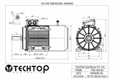 Three Phase Brake Motor 11.0kW 4P (1460rpm) 415v B3 Foot Mount D160M-4 IP55 Aluminium Reach REB05-18 Brake - Motor Gearbox Products