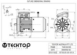 Three Phase Brake Motor 0.18kW 4P (1275rpm) 415v B35 Foot/Flange Mount D63B-4 IP55 Aluminium - Motor Gearbox Products