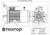 Three Phase Brake Motor 4.0kW 4P (1440rpm) 415v B35 Foot/Flange Mount D112M-4 IP55 Aluminium - Motor Gearbox Products