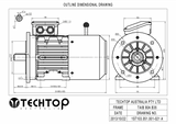 Three Phase Brake Motor 1.1kW 6P (950rpm) 415v B35 Foot/Flange Mounted D90L-4 IP55 Aluminium - Motor Gearbox Products