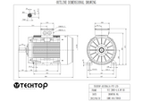 Three Phase Electric Motor 75kW 4P (1480rpm) 415v B3 Foot Mounted TCI280S-4 IP55 Cast Iron - Motor Gearbox Products