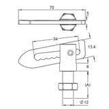 Standard Anti-Luce Fastener Zinc Plated 60mm Long Thread - Motor Gearbox Products