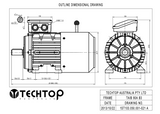 Three Phase Brake Motor 1.1kW 4P (1420rpm) 415v B3 Foot Mounted D90S-4 IP55 Aluminium - Motor Gearbox Products