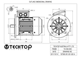 Three Phase Electric Motor 0.55kW 4P (1410rpm) 415v B35 Foot/Flange Mounted TAI80A-4 IP55 Aluminium - Motor Gearbox Products