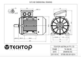 Three Phase Electric Motor 0.75kW 2P (2880rpm) 415v B3 Foot Mounted TAI80A-2 IP55 Aluminium - Motor Gearbox Products