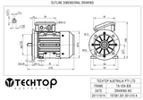 Three Phase Electric Motor 0.18kW 4P (1275rpm) 415v B35 Foot/Flange Mounted TAI63B-4 IP55 Aluminium - Motor Gearbox Products