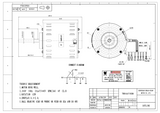 Air Movement Motor 750W 4P 240V PSC FR48 3 speed vented, resilient rubber single shaft - Motor Gearbox Products
