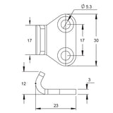 702 Lockable Zinc Plated Overcentre Fastener with Catch Plate - Motor Gearbox Products