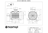 Three Phase Electric Motor 45kW 4P (1475rpm) 415v B3 Foot Mounted TCI225M-4 IP55 Cast Iron - Motor Gearbox Products