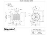 Three Phase Electric Motor 55kW 4P (1480rpm) 415v B35 Foot/Flange Mounted TCI250M-4 IP55 Cast Iron - Motor Gearbox Products