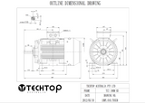 Three Phase Electric Motor 22kW 2P (2950rpm) 415v B3 Foot Mounted TCI180M-2 IP55 Cast Iron - Motor Gearbox Products