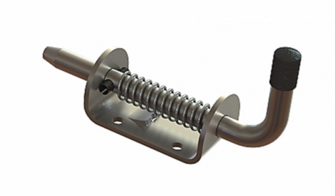 Marine Grade 316 Stainless Steel Spring Bolt, 12mm Diameter Bolt - Motor Gearbox Products