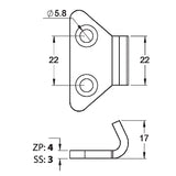 703 Lockable Zinc Plated Overcentre Fastener with Catch Plate - Motor Gearbox Products