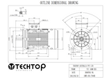 Three Phase Electric Motor 15kW 2P (2950rpm) 415v B35 Foot/Flange Mounted TCI160MB-2 IP55 Cast Iron - Motor Gearbox Products