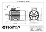 Three Phase Electric Motor 18.5kW 2P (2950rpm) 415v B3 Foot Mounted TAI160L-2 IP55 Aluminium - Motor Gearbox Products