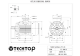 Three Phase Electric Motor 37kW 2P (2955rpm) 415v B3 Foot Mounted TCI200LB-2 IP55 Cast Iron - Motor Gearbox Products