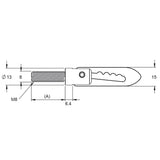 Baby Anti-Luce Fastener Zinc Plated 20mm Long Thread M8 - Motor Gearbox Products