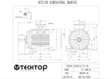 Three Phase Electric Motor 18.5kW 4P (1470rpm) 415v B3 Foot Mounted TCI180M-4 IP55 Cast Iron - Motor Gearbox Products