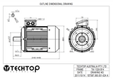 Three Phase Electric Motor 7.5kW 2P (2920rpm) 415v B14A Flange Mounted TAI132SB-2 IP55 Aluminium - Motor Gearbox Products