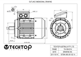 Three Phase Electric Motor 2.2kW 2P (2890rpm) 415v B14A Flange Mounted TAI90L-2 IP55 Aluminium - Motor Gearbox Products