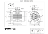 Three Phase Electric Motor 75kW 4P (1480rpm) 415v B35 Foot/Flange Mounted TCI280S-4 IP55 Cast Iron - Motor Gearbox Products