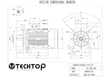 Three Phase Electric Motor 18.5kW 2P (2950rpm) 415v B35 Foot/Flange Mounted TCI160L-2 IP55 Cast Iron - Motor Gearbox Products