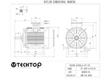 Three Phase Electric Motor 37kW 4P (1475rpm) 415v B3 Foot Mounted TCI225S-4 IP55 Cast Iron - Motor Gearbox Products