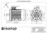 Three Phase Electric Motor 7.5kw 4P (1450rpm) 415v B35 Foot/Flange Mounted TAI132M-4 IP55 Aluminium - Motor Gearbox Products