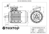 Three Phase Electric Motor 1.5kW 4P (1440rpm) 415v B14A Flange Mounted TAI90L-4 IP55 Aluminium - Motor Gearbox Products