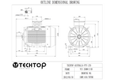 Three Phase Electric Motor 55kW 2P (2970rpm) 415v B3 Foot Mounted TCI250M-2 IP55 Cast Iron - Motor Gearbox Products