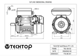 Single Phase Electric Motor 0.75kW 1HP 4Pole (1410rpm) 240v CSCR B3 Foot Mounted D80B-4 T/O IP55 - Motor Gearbox Products