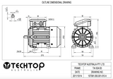 Three Phase Electric Motor 0.18kW 4P (1275rpm) 415v B3 Foot Mounted TAI63B-4 IP55 Aluminium - Motor Gearbox Products