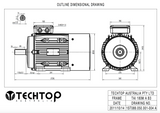 Three Phase Electric Motor 18.5kw 4P (1460rpm) 415v B3 Foot Mounted TAI180M-4 IP55 Aluminium - Motor Gearbox Products
