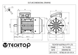 Three Phase Electric Motor 0.37kW 4P (1370rpm) 415v B35 Foot/Flange Mounted TAI71B-4 IP55 Aluminium - Motor Gearbox Products