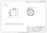 Grain Feeder Motor 0.72kw, 1420rpm, 415v Three Phase, 1/2" Shaft, 56NY Frame, TEFC, IP55, 1 Metre Lead with Plug Fitted - Motor Gearbox Products