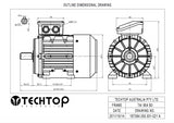 Three Phase Electric Motor 1.5kW 2P (2880rpm) 415v B3 Foot Mounted TAI90S-2 IP55 Aluminium - Motor Gearbox Products