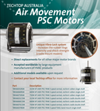 Air Movement Motor 750W 4P 240V PSC FR48 3 speed vented, resilient rubber single shaft - Motor Gearbox Products