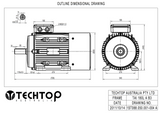Three Phase Electric Motor 22kw 4P (1460rpm) 415v B3 Foot Mounted TAI180L-4 IP55 Aluminium - Motor Gearbox Products